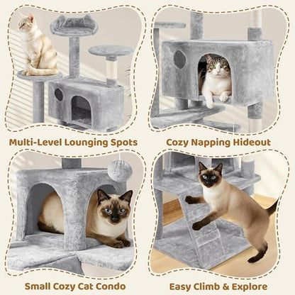 Yaheetech 70in Multi-Level Sturdy Cat Tree, Sisal Scratching Posts - Image 4