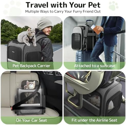 Pawtners Cat Backpack with Play Tunnel, Design - Image 5