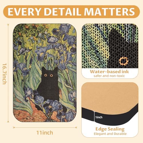 Cat Wall Scratcher, Art Cat Scratching Board - Image 2