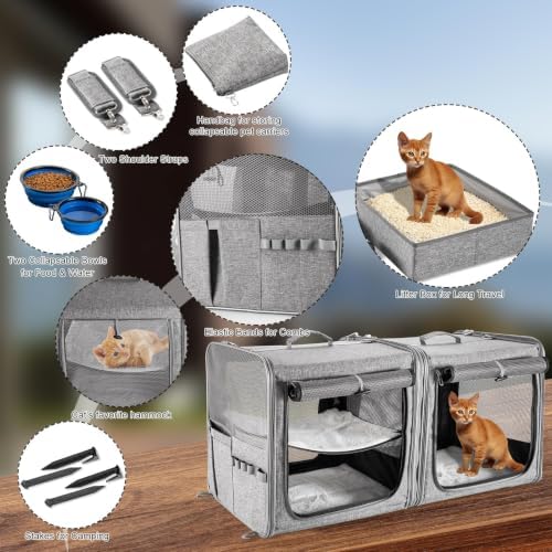 Extra Large Cat Carrier for 2 Cats - Image 5