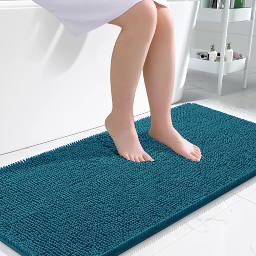 OLANLY Bathroom Runner Rugs 45x27, Extra Soft Absorbent Chenille Bath Rugs by OLANLY