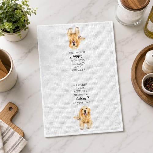 Golden Retriever Kitchen Towel, Funny Kitchen Decor Gift - Image 5