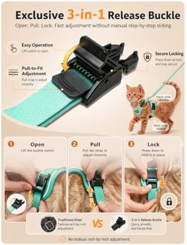 Cat Harness and Leash Set, Escape Proof Kitten Harness - Image 3