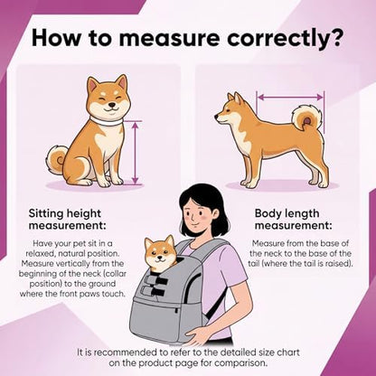 Dog Carrier Sling for Small Dogs, Front Dog Carrier Backpack - Image 3