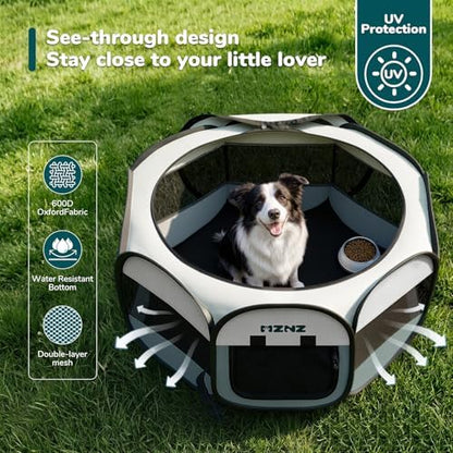 Dog Playpen, Portable Puppy Pet Crate Indoors - Image 6
