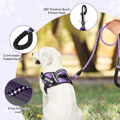 Service Dog Vest Harness and Leash Set, Animire in Training Dog Harness - Image 2
