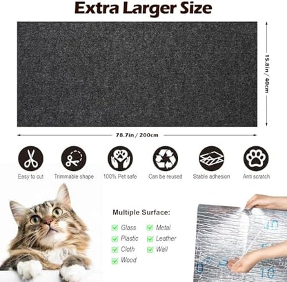 Cat Scratch Furniture Protector, 78.7"x15.8" Cat Scratch Pad - Image 2