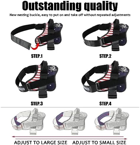 Bolux Dog Harness, No-Pull Reflective Dog Vest, Breathable Adjustable Pet - Image 3