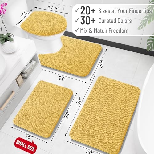 OLANLY Large Bathroom Rugs 50x30, Extra Soft Absorbent Chenille Bath Rugs - Image 2