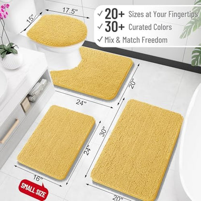 OLANLY Bathroom Rugs 34x21, Extra Soft Absorbent Chenille Bath Rugs - Image 2