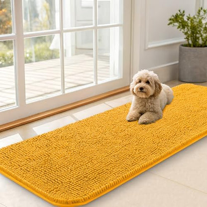 OLANLY Dog Door Mat for Muddy Paws 59x20, Super Absorbent Chenille Mud Mat by OLANLY