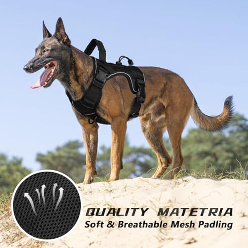 WINGOIN Black Tactical Dog Harness - Image 5