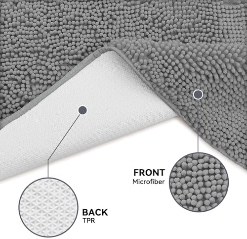 Bcoimo Super Absorbent Chenille Door Mat, Non-Slip Quick Dry Entryway Rug - Image 2