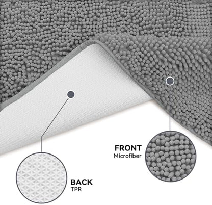 Bcoimo Super Absorbent Chenille Door Mat, Non-Slip Quick Dry Entryway Rug - Image 2