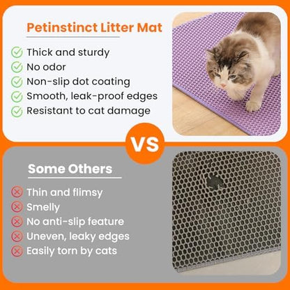 Cat Litter Mat, Double Layer Honeycomb Litter Box Mat - Image 3