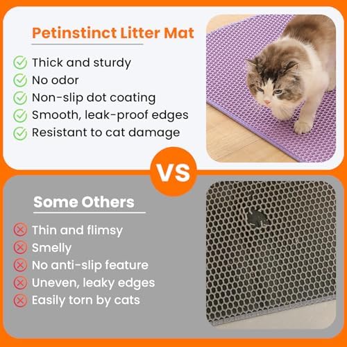 Extra Large Cat Litter Mat, Double Layer Honeycomb Design - Image 3