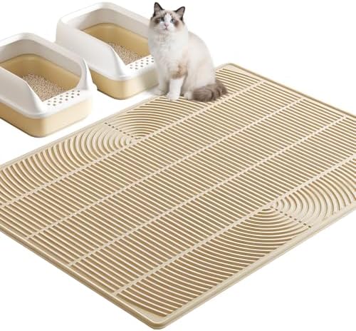 TRZZ XXL Cat Litter Mat, Large Silicone Waterproof Mat by TRZZ