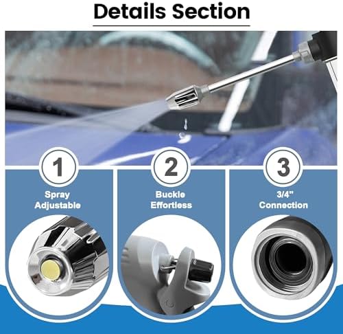 High Pressure Garden hose Nozzle, Hose Sprayer - Image 2