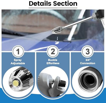 High Pressure Garden hose Nozzle, Hose Sprayer - Image 2
