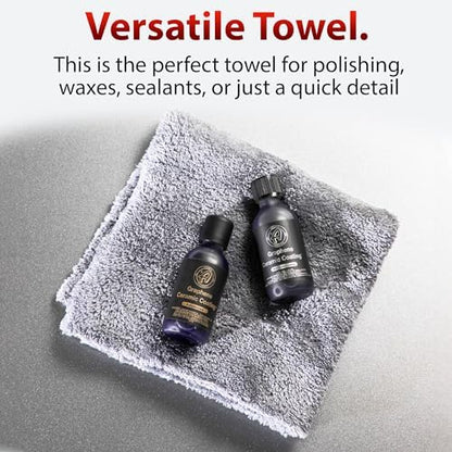 Adam's Borderless Grey Microfiber Towel - Image 4