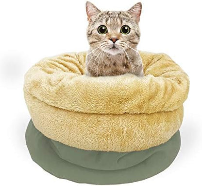 4 in 1 Self Warming Burrow Cat Bed Hideway Sleeping Cuddle Cave - Image 6