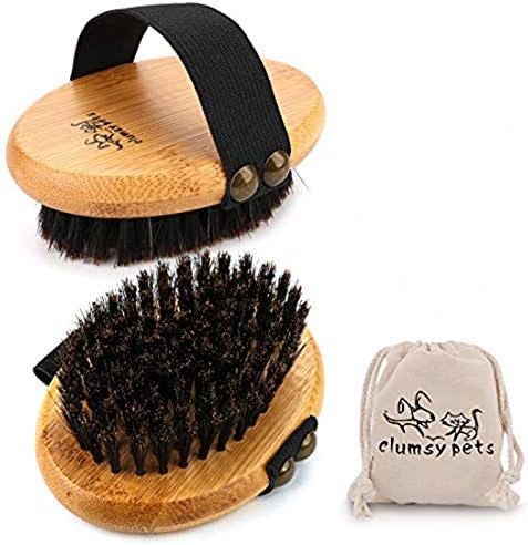 Bamboo Grooming Palm-Held Pets Brush by clumsy+pet