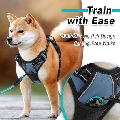 BARKBAY Dog Harness for Large Dog No Pull 2 Leash Clips Dog Vest - Image 2