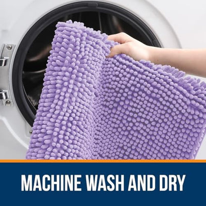 OLANLY Large Bathroom Rugs 47x32, Extra Soft Absorbent Chenille Bath Rugs - Image 5