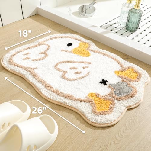 Molesun Goose Bath Mat 18x26, Soft Absorbent Microfiber Bath Rugs - Image 3