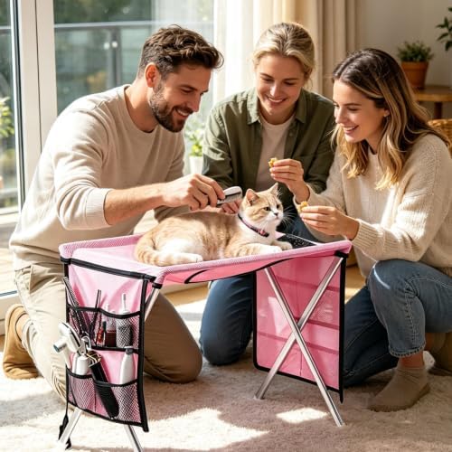 Cat Grooming Hammock Pet Bathing Sling Table 30lbs Weight Capacity - Image 3