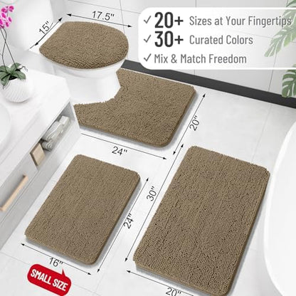 OLANLY Large Bathroom Rugs 47x32, Extra Soft Absorbent Chenille Bath Rugs - Image 2