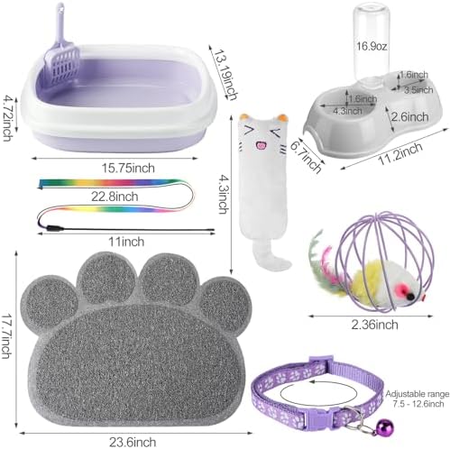 Tioncy 7 Pcs Kitten Litter Box Starter Kit - Image 2