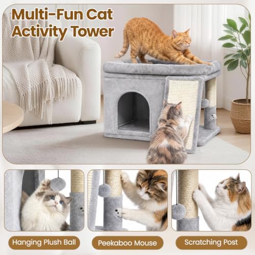 Cat Tree Tower with Scratching Post - Image 4