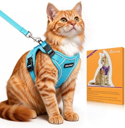 Cat Harness and Leash Set, Escape Proof Kitten Harness, Night Blue by DOMoreWithYourPet