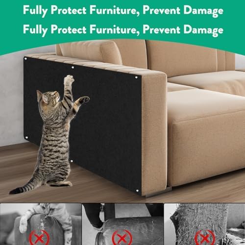 Cat Scratch Couch Furniture Protector, Trimmable Self-Adhesive Cat Scratch - Image 3
