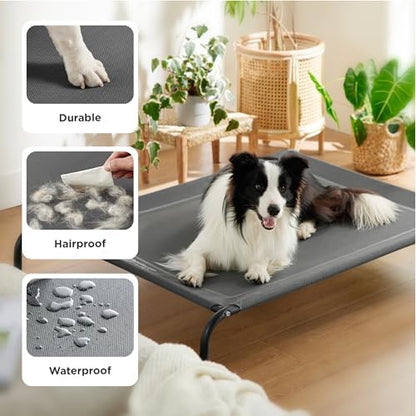Bedsure Outdoor Elevated Cooling Dog Bed Large Sized Dog, 49in Deepsea Blue - Image 4