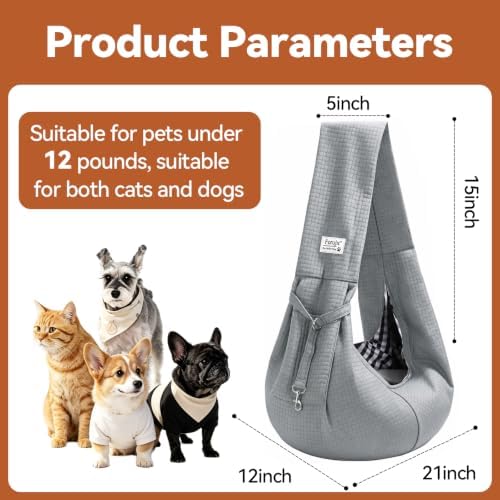 Dog Sling Carrier, Lightweight Breathable Puppy Carrier - Image 2