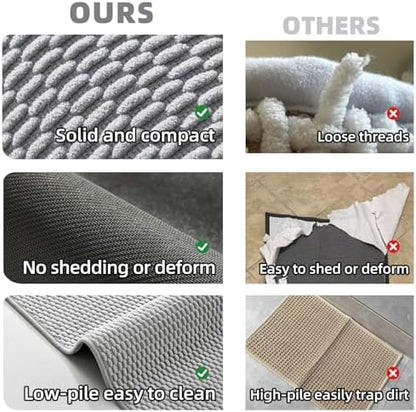 TYUU Large Bathroom Rugs Non Slip Washable Bath Rugs Super Absorbent Bathroom - Image 6