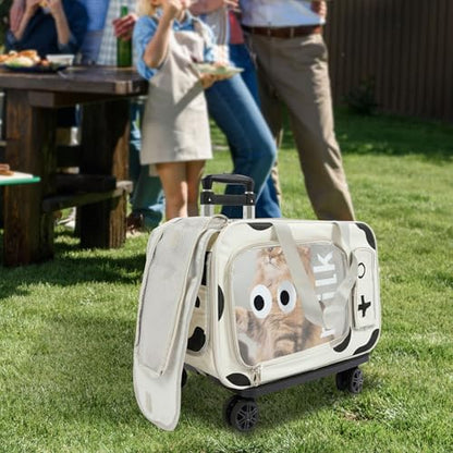 Pet Carrier on Wheels, Soft Sided Rolling Pet Carrier - Image 7