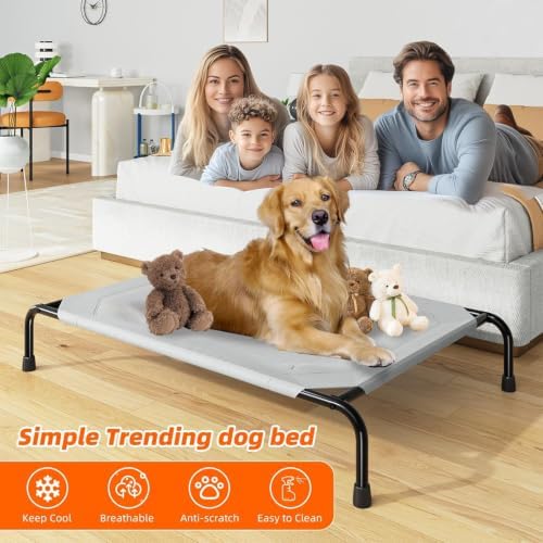 Simple Trending Raised Dog Bed for Large Dogs, Waterproof XL Dog Cot - Image 2
