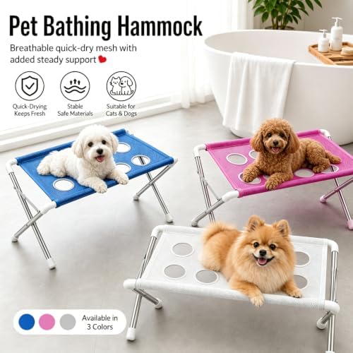 Dog Grooming Hammock, Foldable Pet Grooming Stand - Image 3