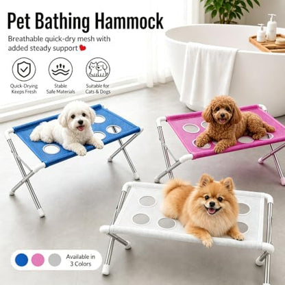 Dog Grooming Hammock, Foldable Pet Grooming Stand - Image 3