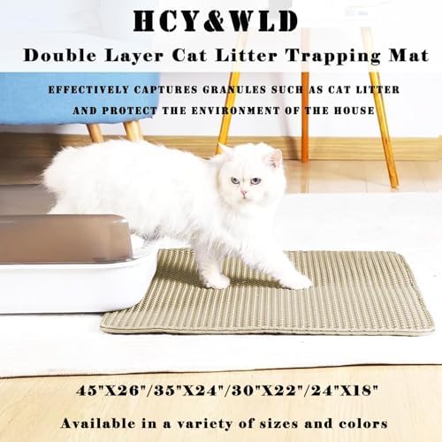Cat Litter Mat, Honeycomb Double Layer Litter Trapping Mat - Image 2