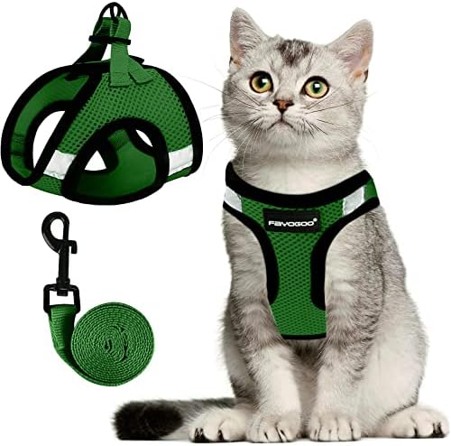 FAYOGOO Cat Harness and Leash Set, Escape-Proof Step-in Vest by FAYOGOO