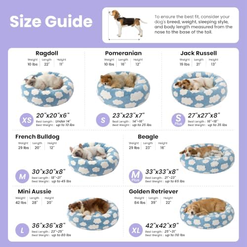 LE SURE Shown on TV Jacquard Donut Cute Small Dog Beds - Image 5