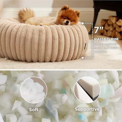 Bedsure ComfyFleece® Donut Small Dog Bed - Image 2