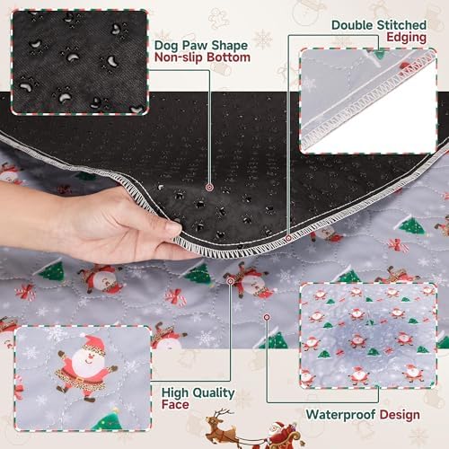 Aitmexcn Washable Pee Pads for Dogs, 2 Pack Christmas Pads - Image 3