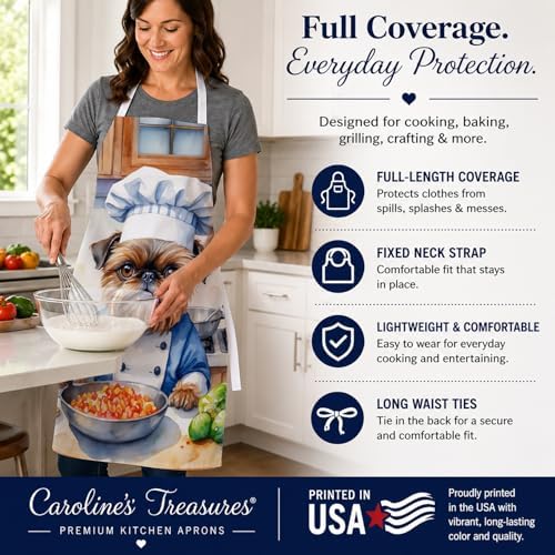 Caroline's Treasures Brussels Griffon The Chef Apron Cooking Kitchen Server - Image 4