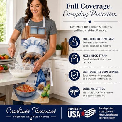 Caroline's Treasures Brussels Griffon The Chef Apron Cooking Kitchen Server - Image 4