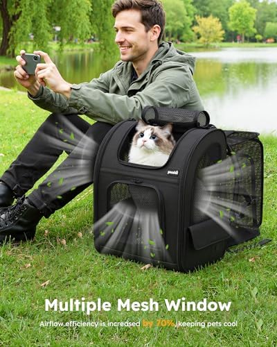 pecute Dog Backpack Expandable, Cat Carrier Backpack Breathable - Image 7